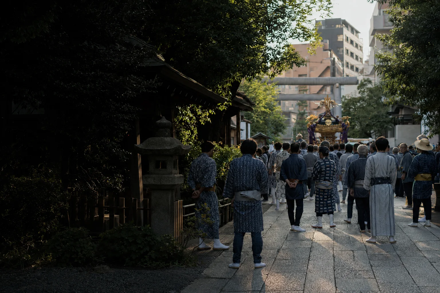 九つの町会の結束を抽象的に表現したAIイメージ