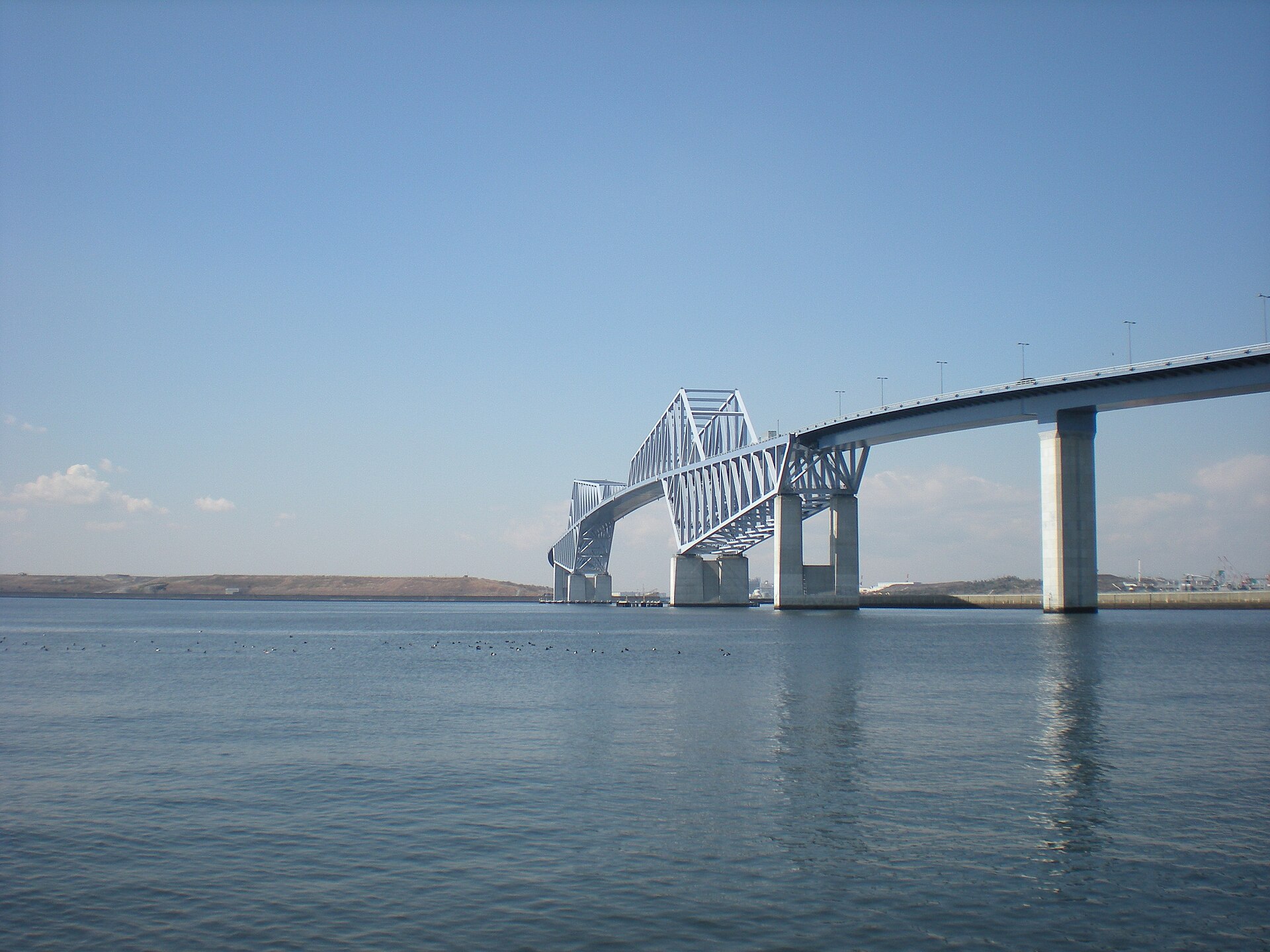 東京ゲートブリッジと湾岸の人工島方面