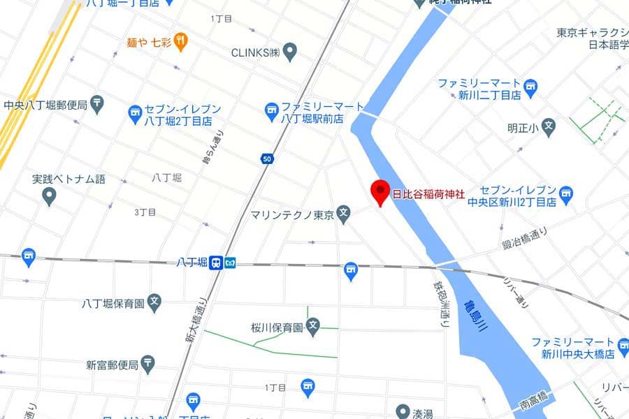江戸前島付近の標高の様子