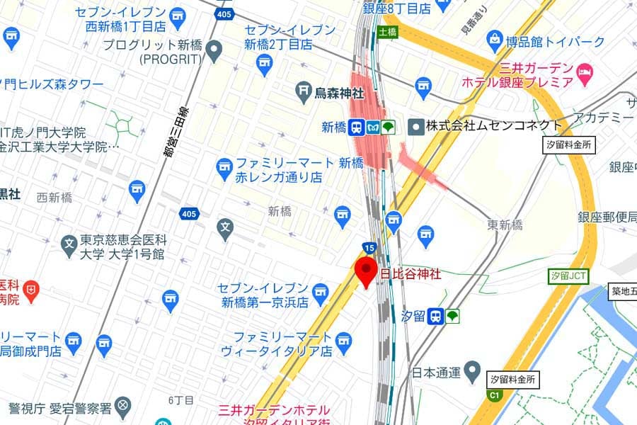都心低地の拡大図