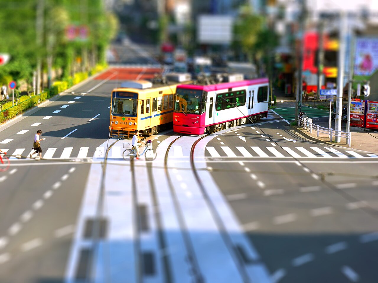 荒川線を走る都電車両（江東区外）