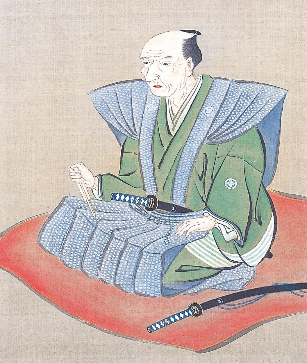 青木勝次郎が1821年に描いた伊能忠敬像